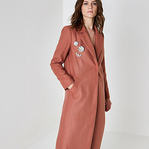 winter coats in river island,jacques-vertuk Womens Tops Uk Pink brooch embellished long coat Coats Coats / Jackets women winter coats in river island,jacques-vertuk Womens Tops Uk Pink brooch embellished long coat Coats Coats / Jackets women
