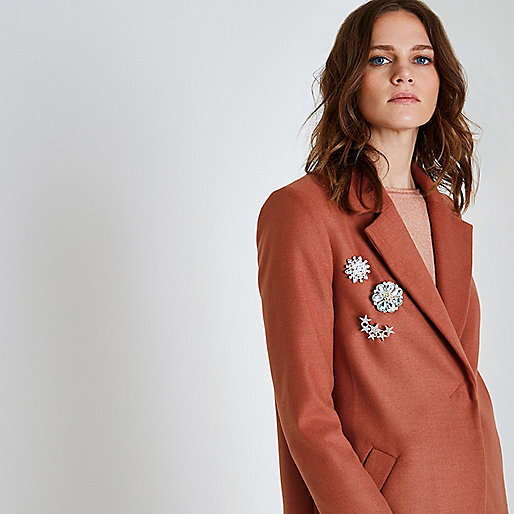 winter coats in river island,jacques-vertuk Womens Tops Uk Pink brooch embellished long coat Coats Coats / Jackets women winter coats in river island,jacques-vertuk Womens Tops Uk Pink brooch embellished long coat Coats Coats / Jackets women