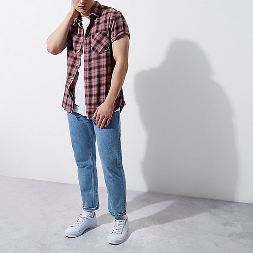 river island leather trousers,jacques-vertuk Ireland Pink check short sleeve shirt men 302174 river island leather trousers,jacques-vertuk Ireland Pink check short sleeve shirt men 302174