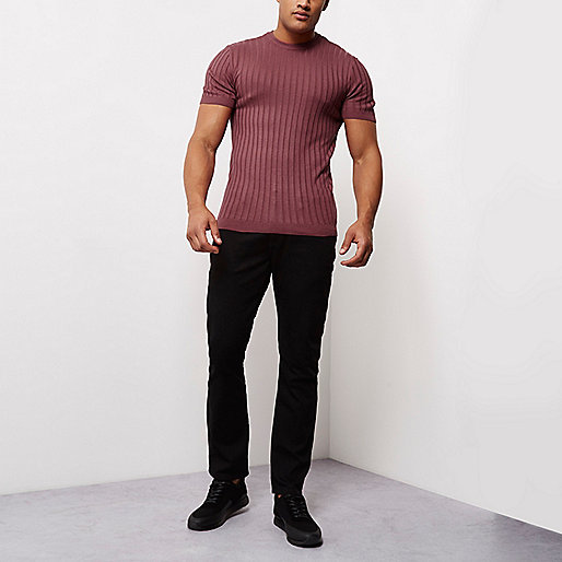 skinny stretch sid river island,jacques-vertuk UK Pink chunky ribbed muscle fit T-shirt men 298904 skinny stretch sid river island,jacques-vertuk UK Pink chunky ribbed muscle fit T-shirt men 298904