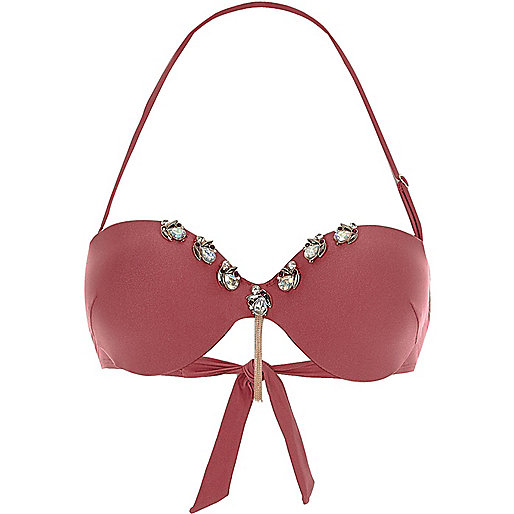 very river island shoes,jacques-vertuk London Pink embellished balconette string bikini top women 691850 very river island shoes,jacques-vertuk London Pink embellished balconette string bikini top women 691850