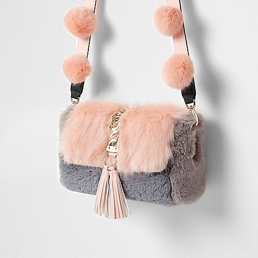 jacques-vertuk Pink faux fur pom pom cross body bag 706196 women Bags / Purses Cross Body Bags jacques-vertuk Pink faux fur pom pom cross body bag 706196 women Bags / Purses Cross Body Bags