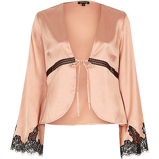 jacques-vertuk Pink flared sleeve lace trim pajama shirt 699983 women Nightwear & Slippers Pyjamas & Loungewear jacques-vertuk Pink flared sleeve lace trim pajama shirt 699983 women Nightwear & Slippers Pyjamas & Loungewear