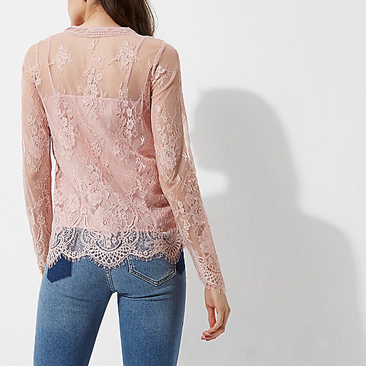 river island plus jeans,jacques-vertuk Sale Pink floral lace long sleeve blouse women 697219 river island plus jeans,jacques-vertuk Sale Pink floral lace long sleeve blouse women 697219