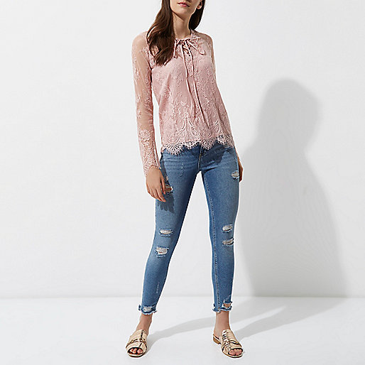 river island plus jeans,jacques-vertuk Sale Pink floral lace long sleeve blouse women 697219 river island plus jeans,jacques-vertuk Sale Pink floral lace long sleeve blouse women 697219