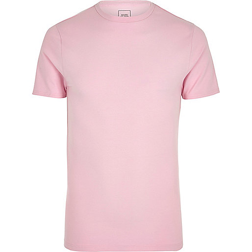 jacques-vertuk Pink muscle fit crew neck T-shirt 301899 men T-Shirts / Vests T-shirts