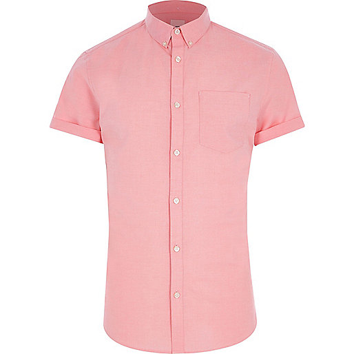 jacques-vertuk Pink muscle fit short sleeve Oxford shirt 302246 men Shirts Short Sleeve Shirts jacques-vertuk Pink muscle fit short sleeve Oxford shirt 302246 men Shirts Short Sleeve Shirts