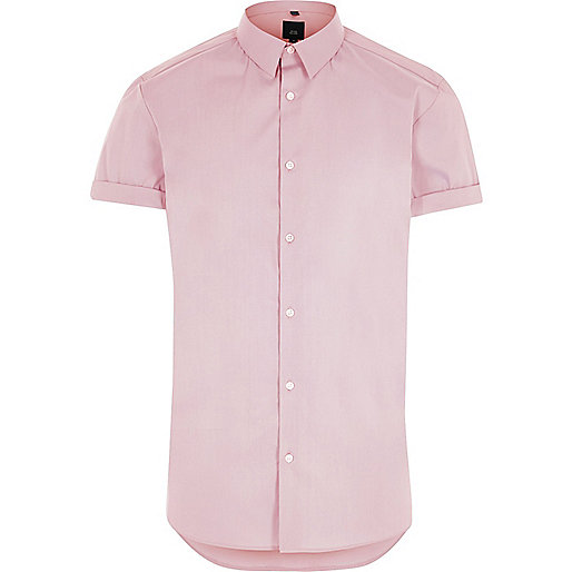 jacques-vertuk Pink muscle fit short sleeve shirt 302102 men Shirts Short Sleeve Shirts jacques-vertuk Pink muscle fit short sleeve shirt 302102 men Shirts Short Sleeve Shirts