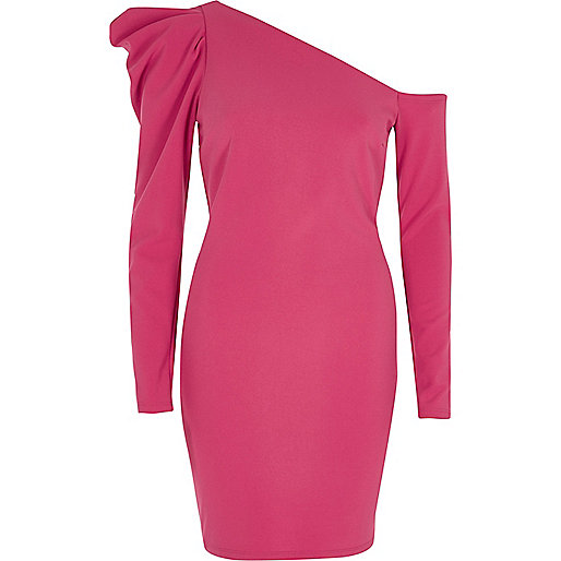 jacques-vertuk Pink one shoulder puff sleeve bodycon dress 706640 women Dresses Bodycon Dresses jacques-vertuk Pink one shoulder puff sleeve bodycon dress 706640 women Dresses Bodycon Dresses