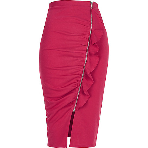 jacques-vertuk Pink ruched asymmetric zip front pencil skirt 705809 women Skirts Midi Skirts jacques-vertuk Pink ruched asymmetric zip front pencil skirt 705809 women Skirts Midi Skirts