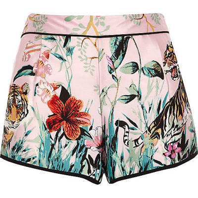 jacques-vertuk Pink satin jungle pajama shorts 703322 women Nightwear & Slippers Pyjamas & Loungewear jacques-vertuk Pink satin jungle pajama shorts 703322 women Nightwear & Slippers Pyjamas & Loungewear