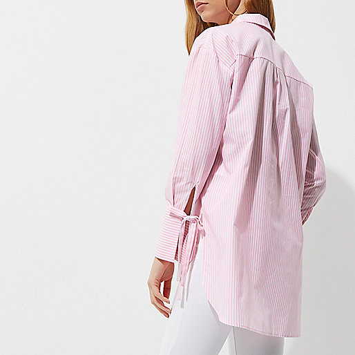 river island trench coat women,River 8Sland Pink stripe tie cuff oversized shirt Shirts Tops women river island trench coat women,River 8Sland Pink stripe tie cuff oversized shirt Shirts Tops women