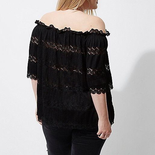 river island midi shirt dress,jacques-vertuk Womens Plus black bardot lace shirred top Bardot / Cold Shoulder Tops Tops women river island midi shirt dress,jacques-vertuk Womens Plus black bardot lace shirred top Bardot / Cold Shoulder Tops Tops women
