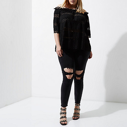 river island midi shirt dress,jacques-vertuk Womens Plus black bardot lace shirred top Bardot / Cold Shoulder Tops Tops women river island midi shirt dress,jacques-vertuk Womens Plus black bardot lace shirred top Bardot / Cold Shoulder Tops Tops women