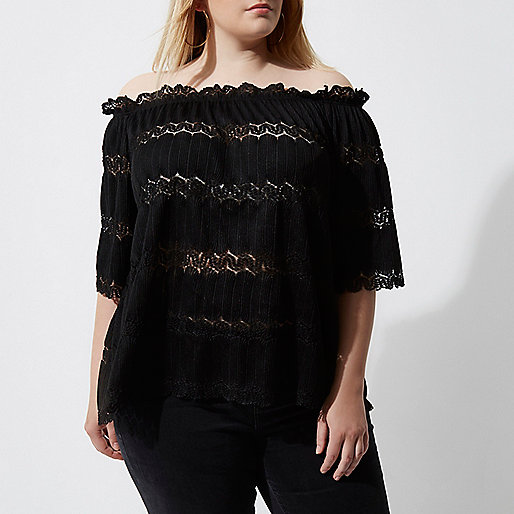 river island midi shirt dress,jacques-vertuk Womens Plus black bardot lace shirred top Bardot / Cold Shoulder Tops Tops women river island midi shirt dress,jacques-vertuk Womens Plus black bardot lace shirred top Bardot / Cold Shoulder Tops Tops women