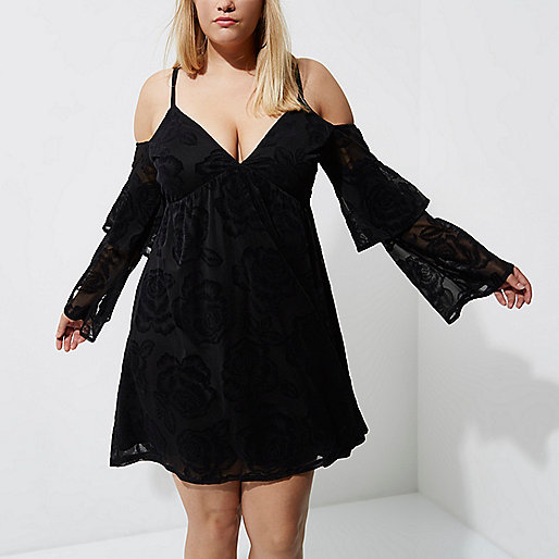 very sandals river island,jacques-vertuk Jean Sale Plus black devore cold shoulder frill dress Bardot / Bandeau Dresses Dresses women very sandals river island,jacques-vertuk Jean Sale Plus black devore cold shoulder frill dress Bardot / Bandeau Dresses Dresses women