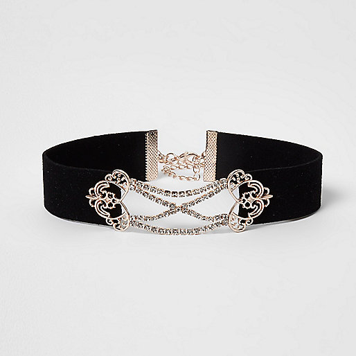 jacques-vertuk Plus black rhinestone cup chain corset choker 706397 women Jewellery Necklaces jacques-vertuk Plus black rhinestone cup chain corset choker 706397 women Jewellery Necklaces