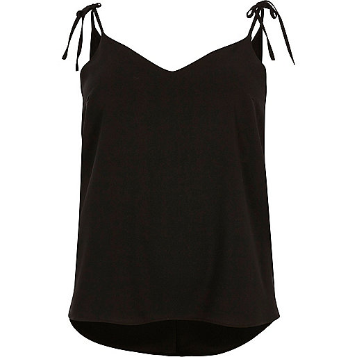 river island union square,jacques-vertuk Shop Plus black shoulder tie cami top women 699655 river island union square,jacques-vertuk Shop Plus black shoulder tie cami top women 699655