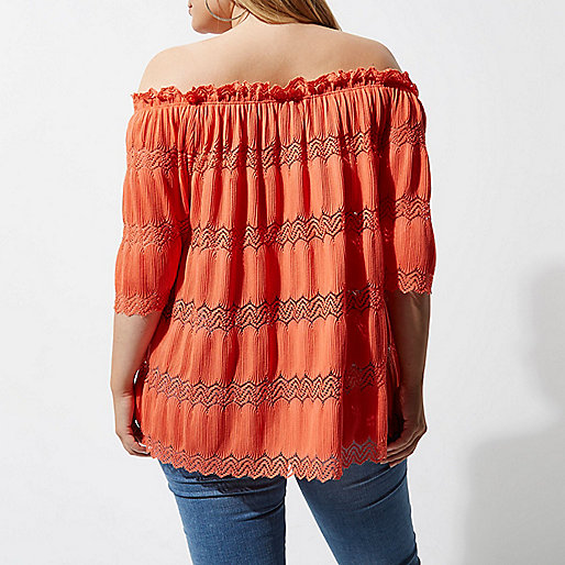 river island blue light,jacques-vertuk Ireland Plus coral orange lace bardot top women 704192 river island blue light,jacques-vertuk Ireland Plus coral orange lace bardot top women 704192
