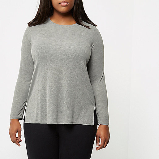 jacques-vertuk Plus grey scoop neck top 691702 women Tops T-Shirts & Vests Plain T-Shirts / Vests jacques-vertuk Plus grey scoop neck top 691702 women Tops T-Shirts & Vests Plain T-Shirts / Vests