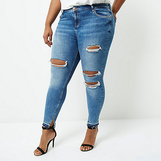 jacques-vertuk Plus mid blue Amelie super skinny jeans 696951 women Jeans Skinny Jeans