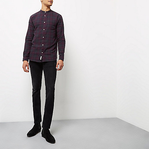 leather jackets river island,jacques-vertuk Online Exclusive Purple casual check grandad shirt Shirts Sale men leather jackets river island,jacques-vertuk Online Exclusive Purple casual check grandad shirt Shirts Sale men