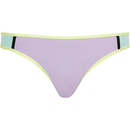 jacques-vertuk Purple color block bikini bottoms 671915 women RI Limited Edition