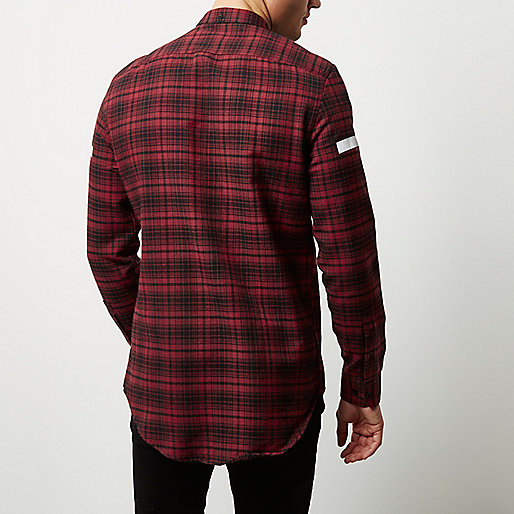 smock dress river island,I jacques-vertuk Red check pocket print longline shirt Shirts Sale men smock dress river island,I jacques-vertuk Red check pocket print longline shirt Shirts Sale men