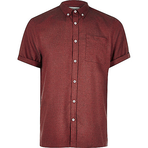 jacques-vertuk Red flannel short sleeve shirt 292914 men Shirts