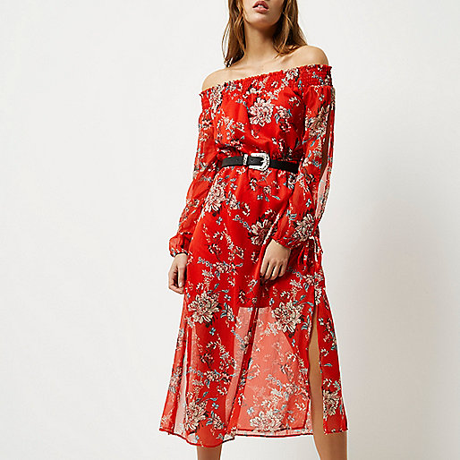river island feather sleeve dress,jacques-vertuk Outlet Red floral print bardot maxi dress women 693424 river island feather sleeve dress,jacques-vertuk Outlet Red floral print bardot maxi dress women 693424