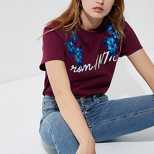 ebay river island sandals,jacques-vertuk London Stores Red 'romantic' applique boyfriend T-shirt Print T-Shirts / Tanks T-Shirts & Tanks Tops women ebay river island sandals,jacques-vertuk London Stores Red 'romantic' applique boyfriend T-shirt Print T-Shirts / Tanks T-Shirts & Tanks Tops women