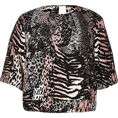 jacques-vertuk RI Plus pink animal print top 688807 women T-Shirts & Vests