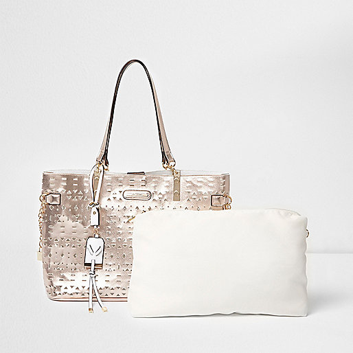 jacques-vertuk Rose gold metallic laser cut beach bag 707835 women Bags / Purses Shopper & Tote Bags jacques-vertuk Rose gold metallic laser cut beach bag 707835 women Bags / Purses Shopper & Tote Bags