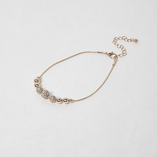 jacques-vertuk Rose gold tone rhinestone bead anklet 709314 women Jewellery Body Jewellery & Harnesses jacques-vertuk Rose gold tone rhinestone bead anklet 709314 women Jewellery Body Jewellery & Harnesses