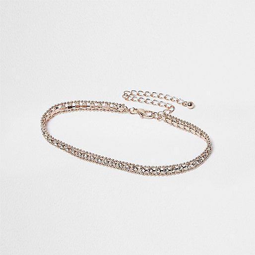 jacques-vertuk Rose gold tone rhinestone embellished anklet 698993 women Jewellery Body Jewellery & Harnesses jacques-vertuk Rose gold tone rhinestone embellished anklet 698993 women Jewellery Body Jewellery & Harnesses