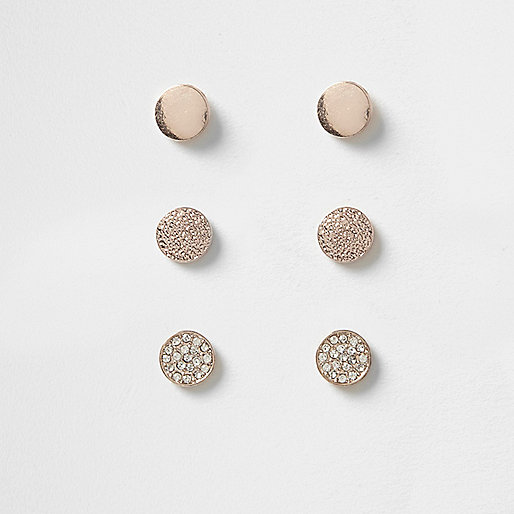 jacques-vertuk Rose gold tone rhinestone pave stud earrings 707941 women Jewellery Earrings jacques-vertuk Rose gold tone rhinestone pave stud earrings 707941 women Jewellery Earrings