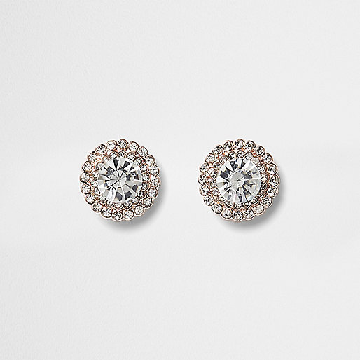 jacques-vertuk Rose gold tone round rhinestone stud earrings 703999 women Jewellery Earrings jacques-vertuk Rose gold tone round rhinestone stud earrings 703999 women Jewellery Earrings
