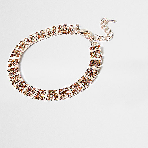 jacques-vertuk Rose gold tone square rhinestone bracelet 706203 women Jewellery Bracelets jacques-vertuk Rose gold tone square rhinestone bracelet 706203 women Jewellery Bracelets