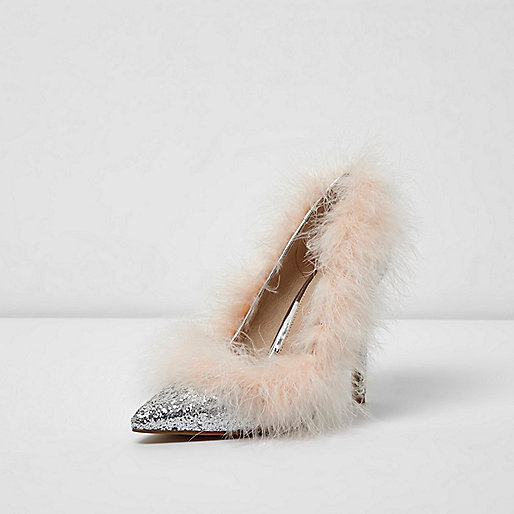 river island blue bag,jacques-vertuk UK Silver glitter fur trim trim pumps women 706307 river island blue bag,jacques-vertuk UK Silver glitter fur trim trim pumps women 706307