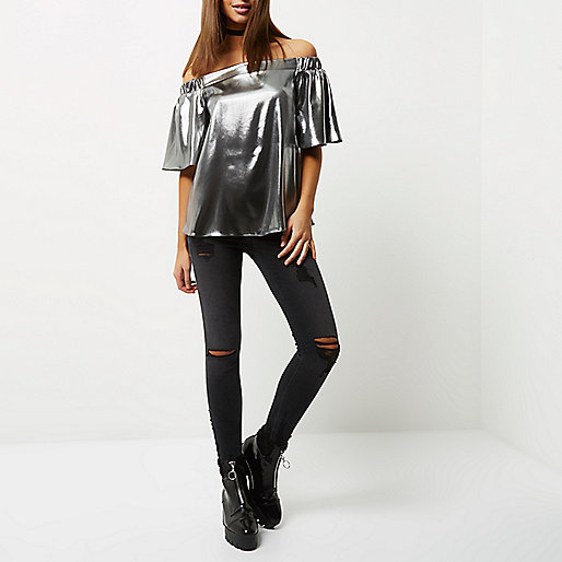 river island black star dress,jacques-vertuk Desktop Silver metallic bardot top Tops Sale women river island black star dress,jacques-vertuk Desktop Silver metallic bardot top Tops Sale women
