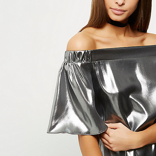 river island black star dress,jacques-vertuk Desktop Silver metallic bardot top Tops Sale women river island black star dress,jacques-vertuk Desktop Silver metallic bardot top Tops Sale women
