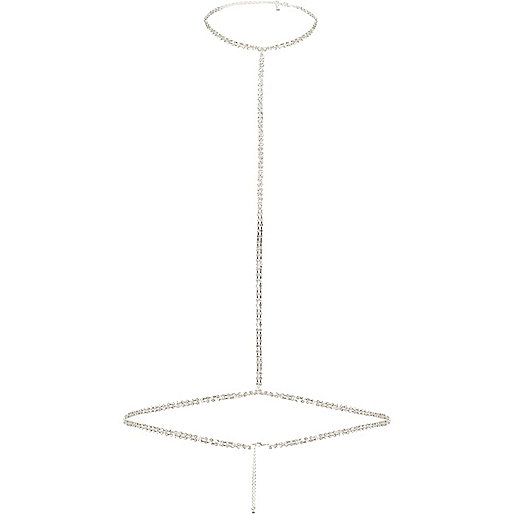 jacques-vertuk Silver tone choker harness body chain 706564 women Jewellery Body Jewellery & Harnesses jacques-vertuk Silver tone choker harness body chain 706564 women Jewellery Body Jewellery & Harnesses