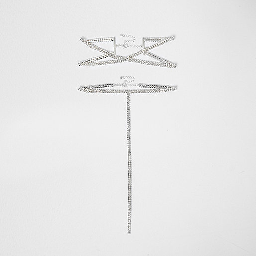 jacques-vertuk Silver tone cross choker rhinestone multipack 709898 women Jewellery Chokers jacques-vertuk Silver tone cross choker rhinestone multipack 709898 women Jewellery Chokers