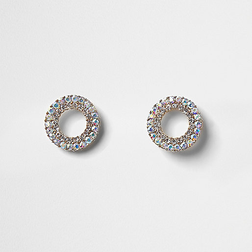 jacques-vertuk Silver tone crystal pave circle stud earrings 708329 women Jewellery Earrings jacques-vertuk Silver tone crystal pave circle stud earrings 708329 women Jewellery Earrings