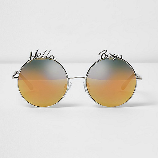 jacques-vertuk Silver tone 'hello boys' round sunglasses 698205 women Sunglasses Round Sunglasses jacques-vertuk Silver tone 'hello boys' round sunglasses 698205 women Sunglasses Round Sunglasses