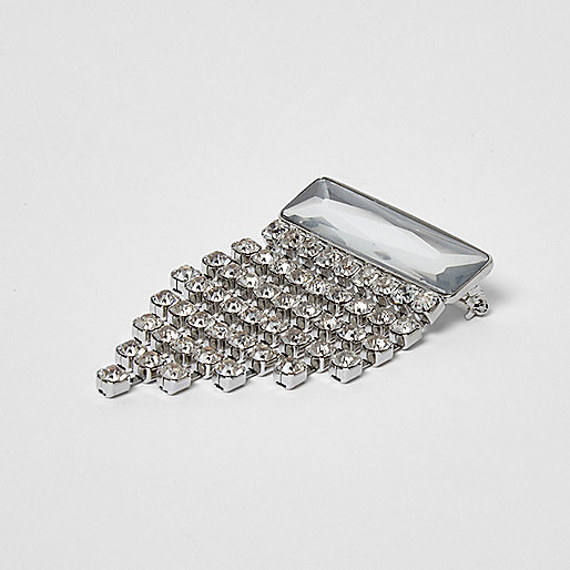jacques-vertuk Silver tone rhinestone cascade brooch 705235 women Jewellery Body Jewellery & Harnesses jacques-vertuk Silver tone rhinestone cascade brooch 705235 women Jewellery Body Jewellery & Harnesses