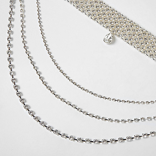 blue ripped jeans river island,Summer Clothes jacques-vertuk Silver tone rhinestone statement choker Chokers Jewelry women blue ripped jeans river island,Summer Clothes jacques-vertuk Silver tone rhinestone statement choker Chokers Jewelry women