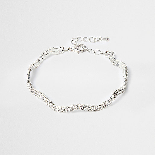jacques-vertuk Silver tone wavy rhinestone encrusted bracelet 701792 women Jewellery Bracelets jacques-vertuk Silver tone wavy rhinestone encrusted bracelet 701792 women Jewellery Bracelets