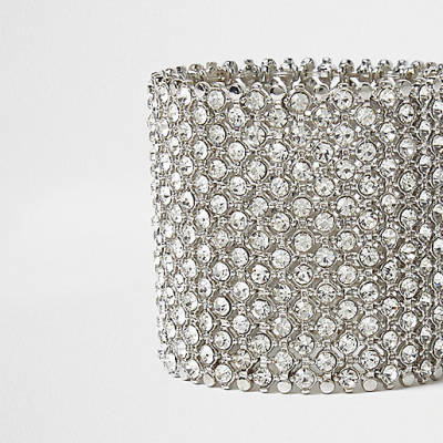 river island prom,jacques-vertuk Stores Silver tone wide rhinestone bracelet women 704059 river island prom,jacques-vertuk Stores Silver tone wide rhinestone bracelet women 704059