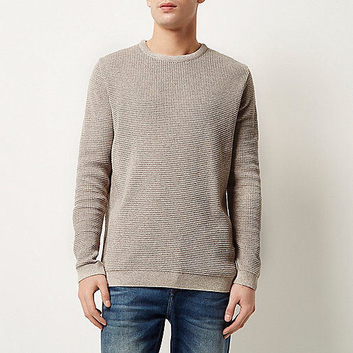 river island pink jumper,jacques-vertuk UK Sale Stone beige textured waffle sweater men 292973 river island pink jumper,jacques-vertuk UK Sale Stone beige textured waffle sweater men 292973